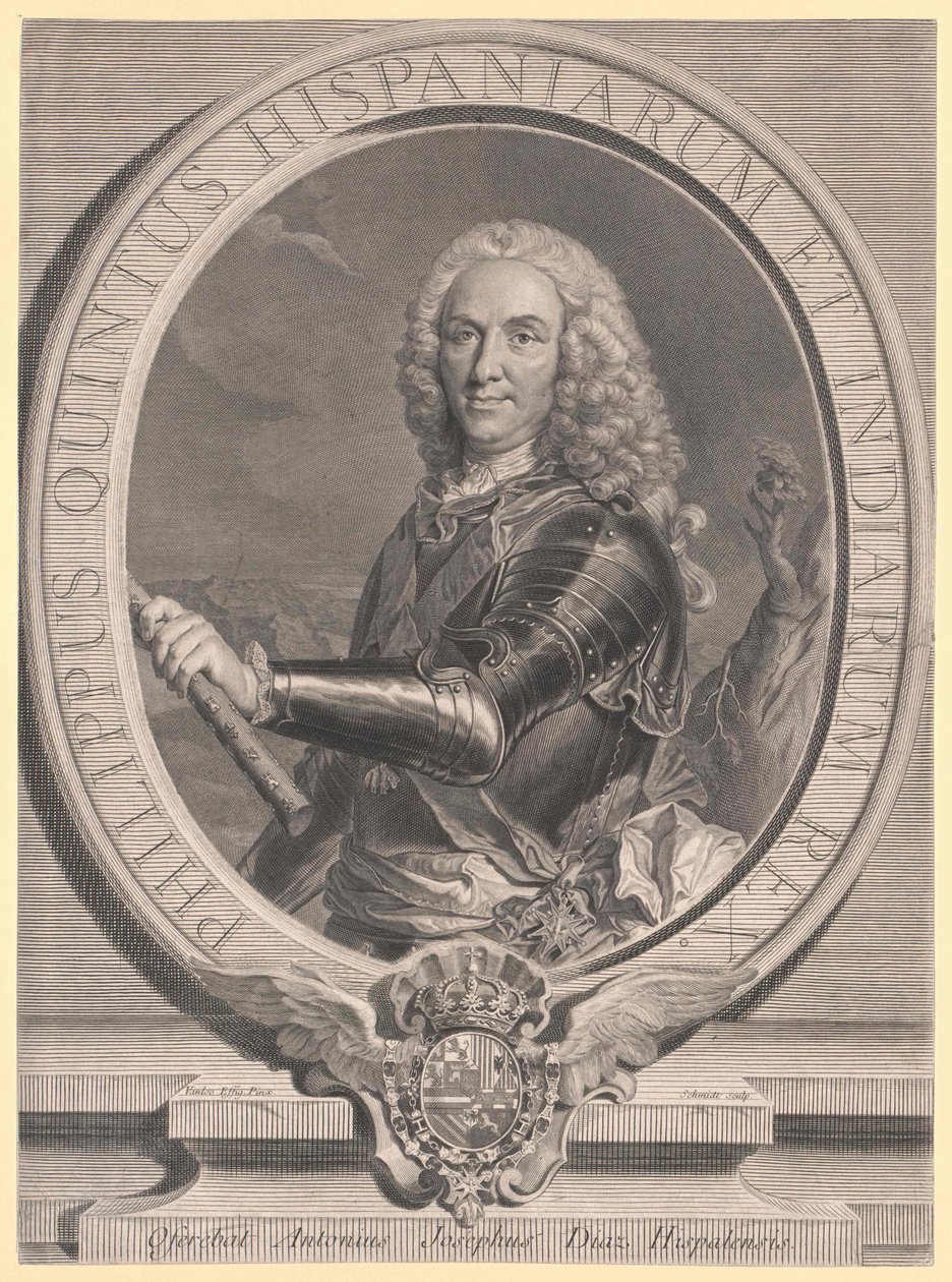 Koning van Spanje Philipp V. door Artist Unknown