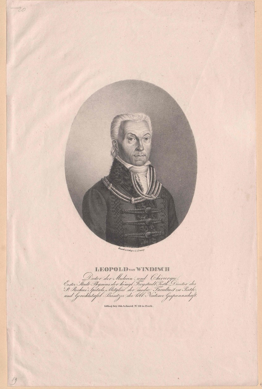 Leopold von Windish (druk) door Artist Unknown