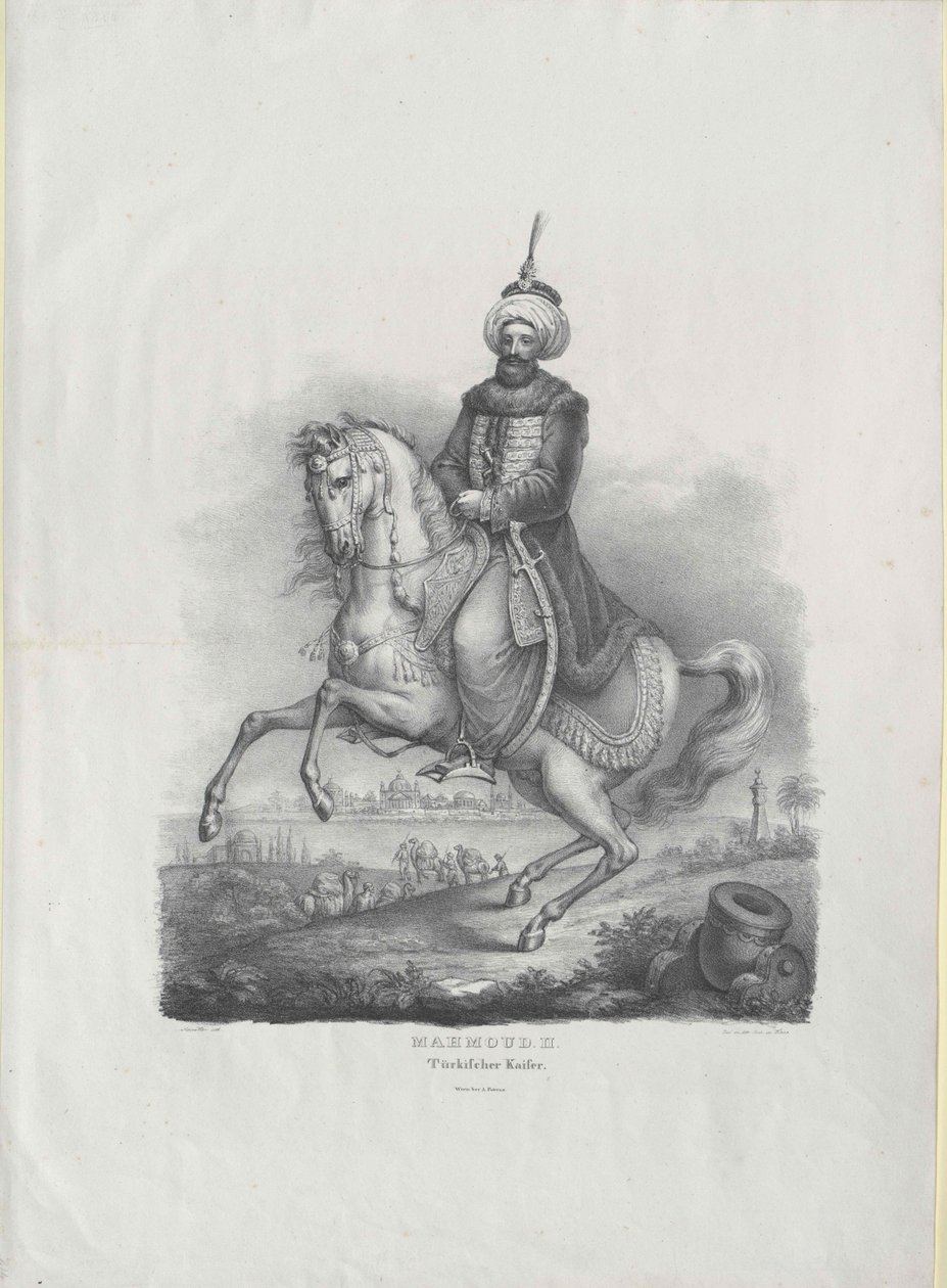 Machmud II sultan van Turkije, door Artist Unknown