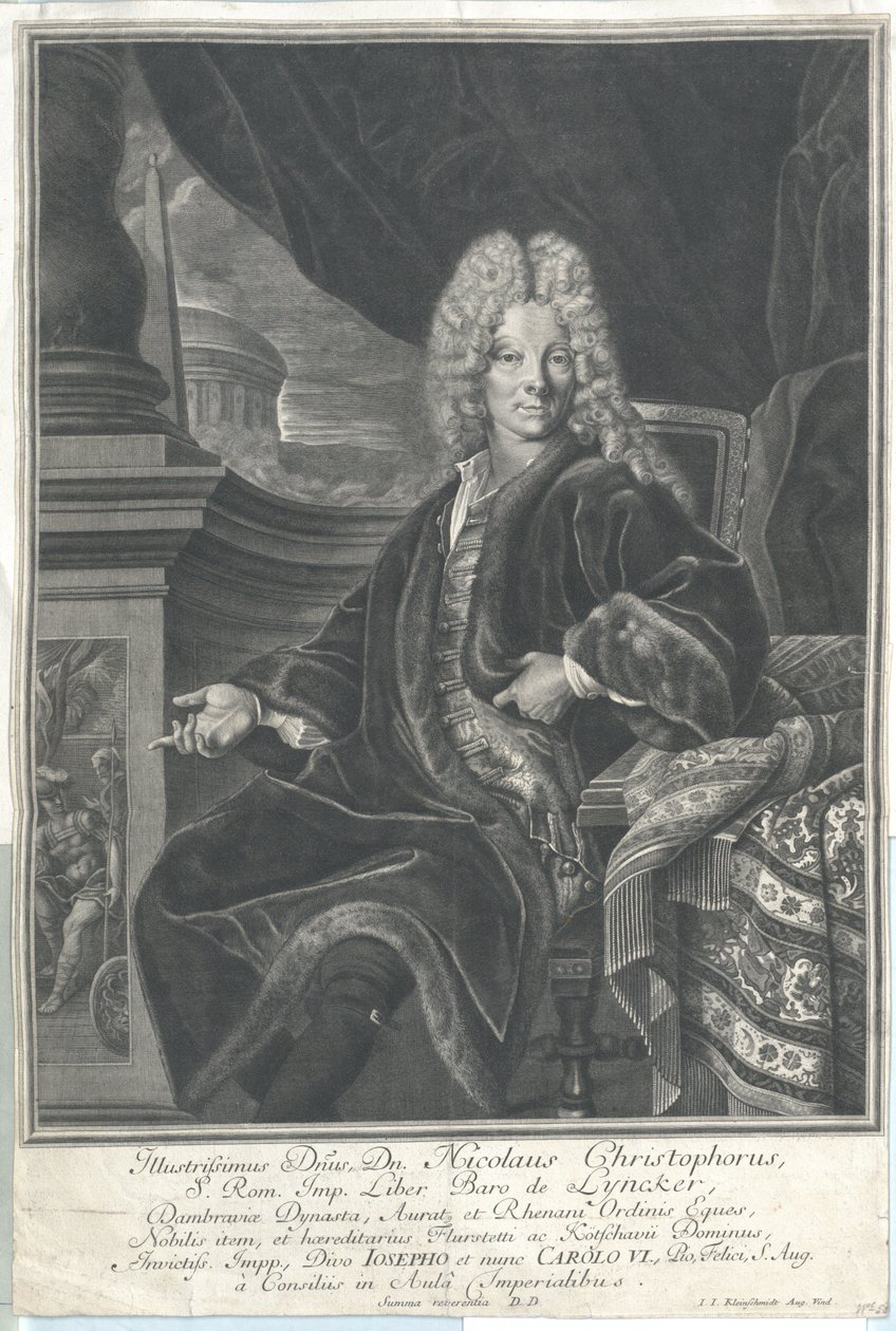 Nicolaus Christoph baron von Lyncker door Artist Unknown