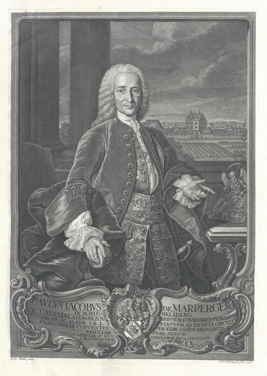 Paul Jakob von Marperger door Artist Unknown
