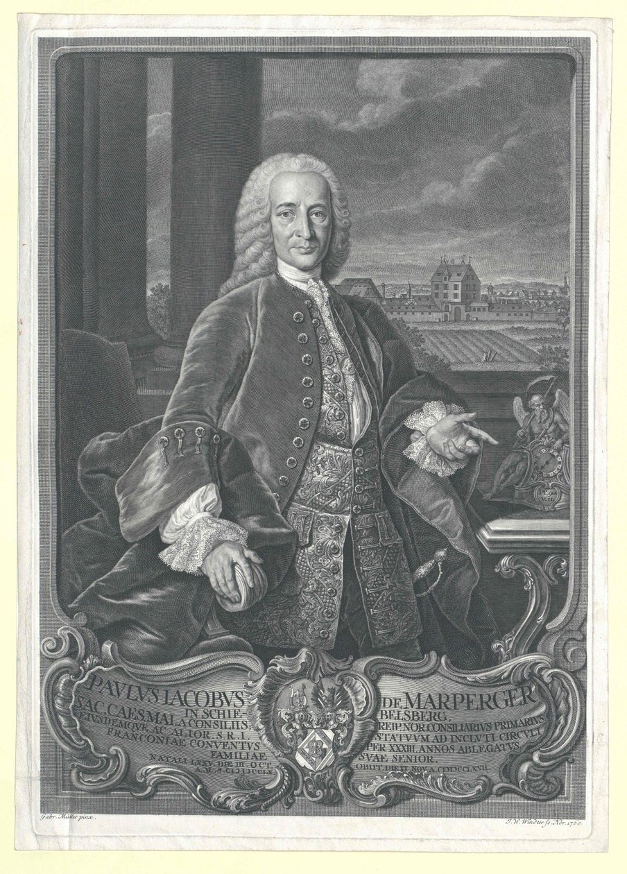 Paul Jakob von Marperger door Artist Unknown