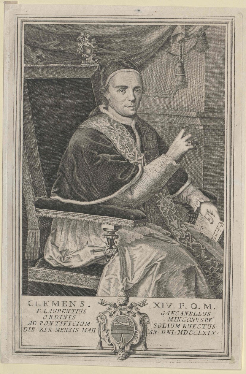 Paus Clemens XIV door Artist Unknown