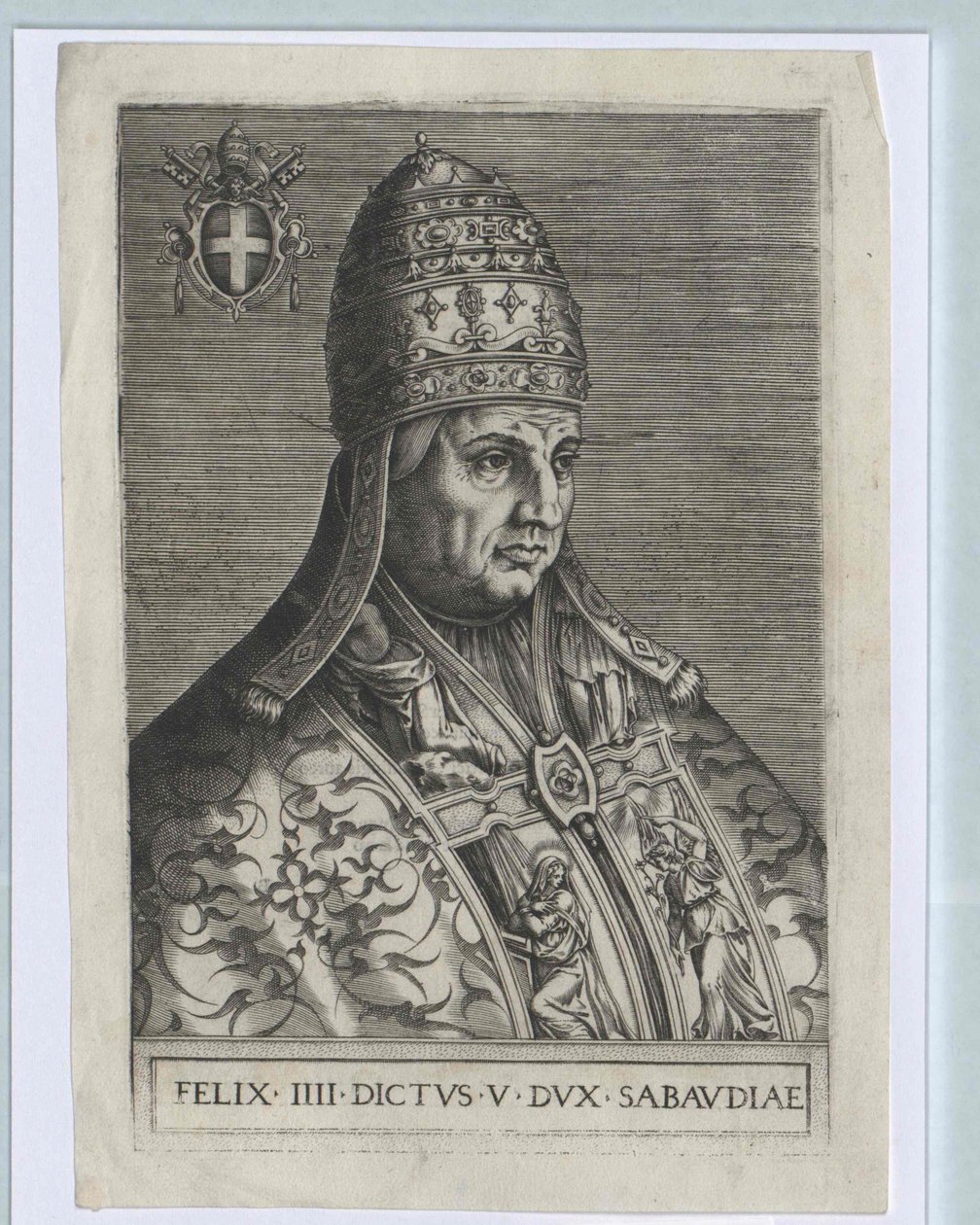 Paus Felix IV (afdruk) door Artist Unknown