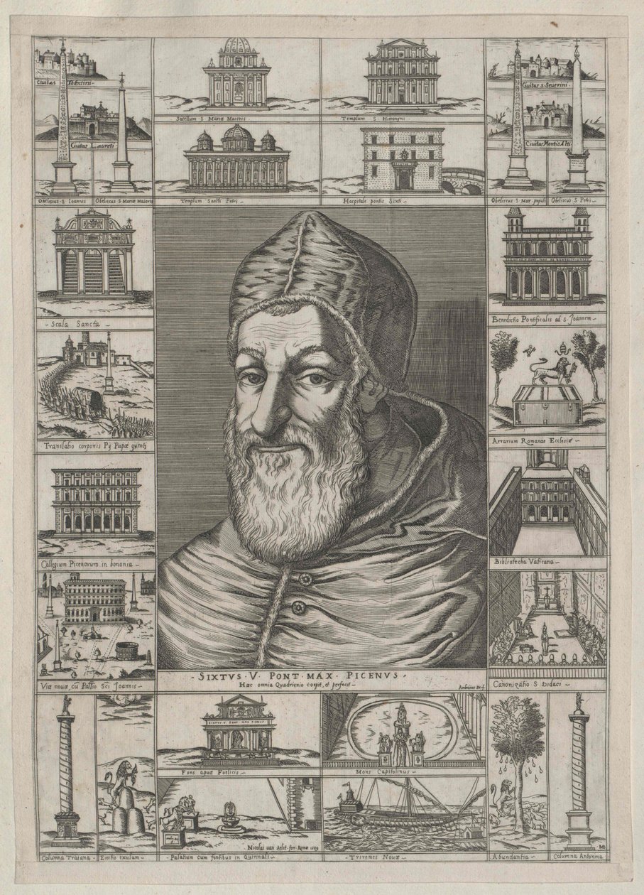Paus Sixtus V door Artist Unknown