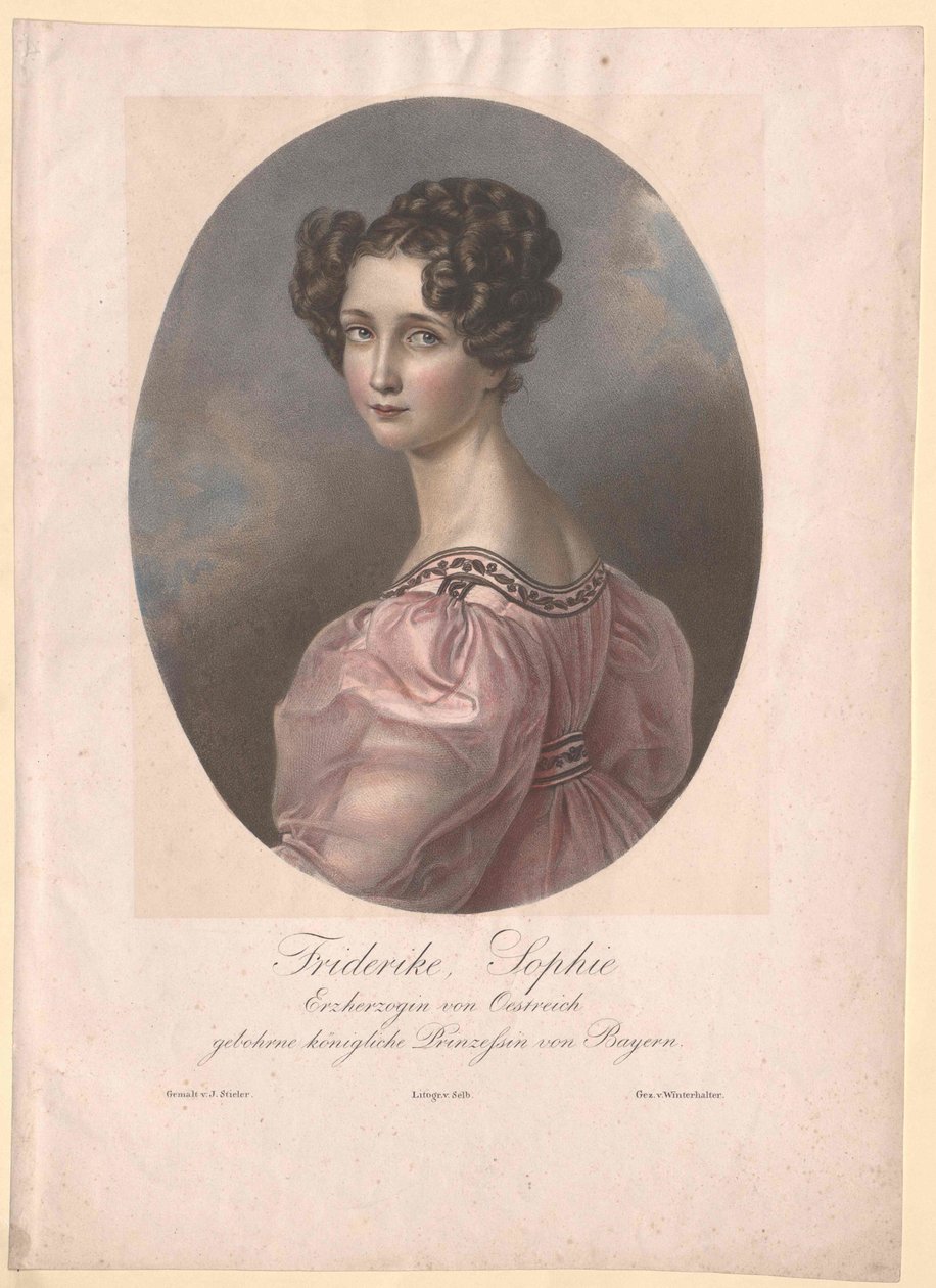 Prinses van Bayern-Zweyb.-Birkenfeld Sophie (druk) door Artist Unknown