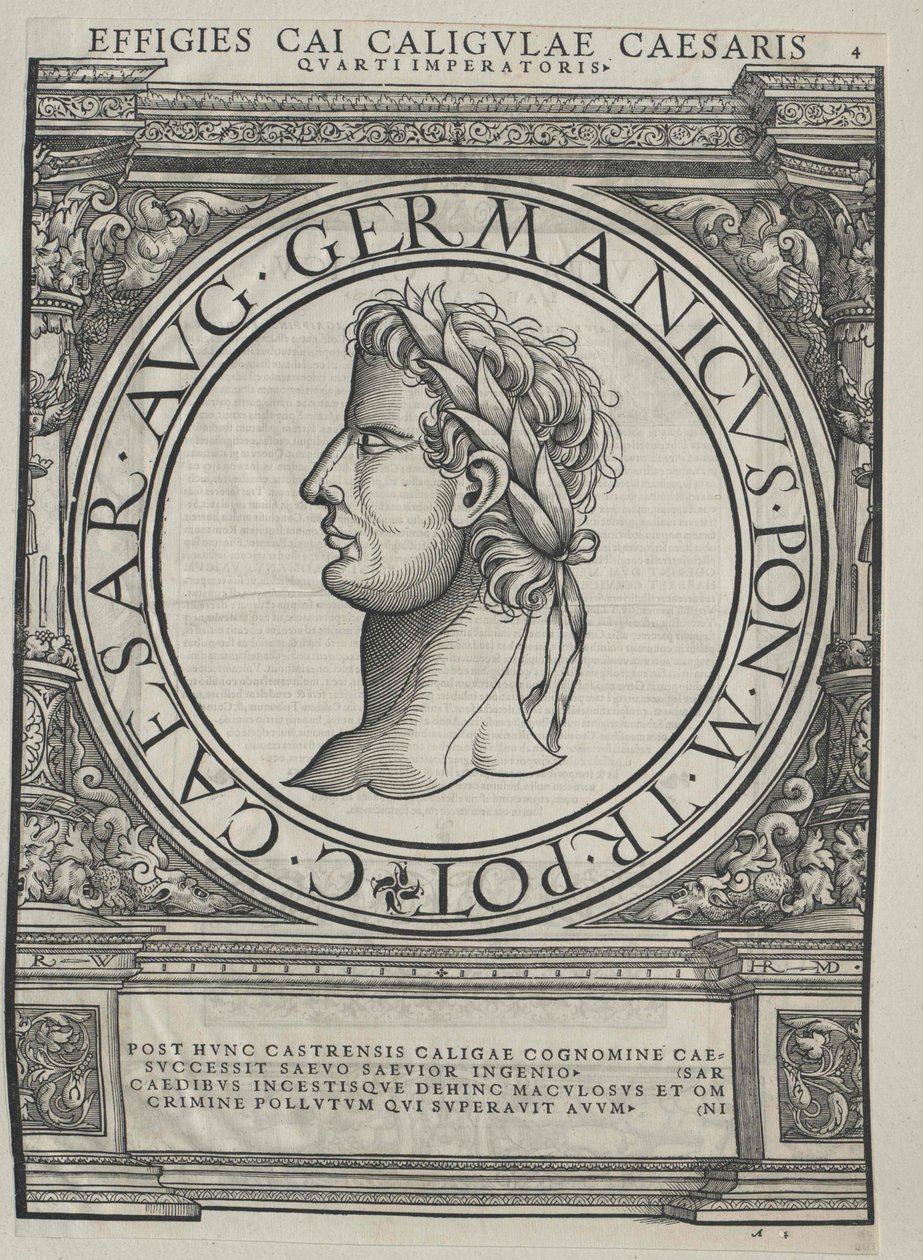 Romeinse keizer Caligula door Artist Unknown