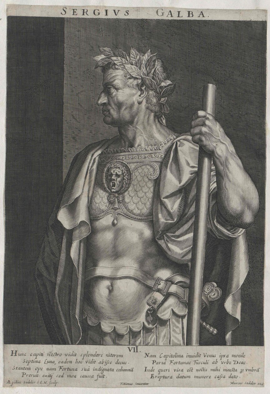 Romeinse keizer Galba door Artist Unknown