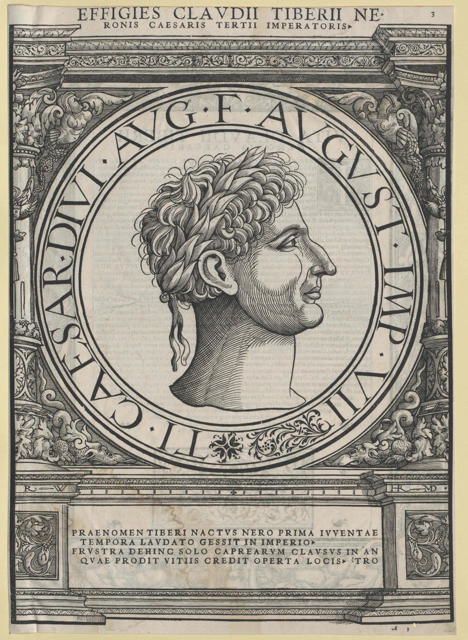 Romeinse keizer Tiberius door Artist Unknown