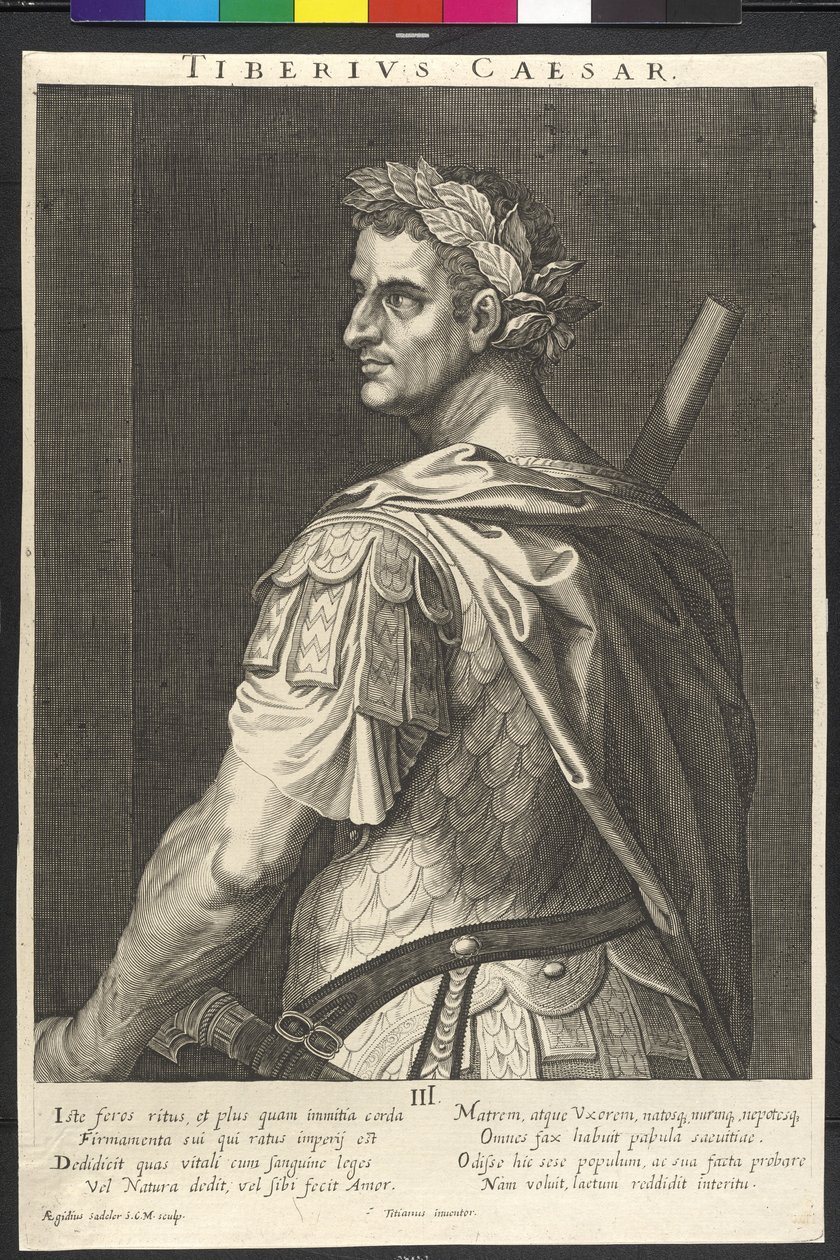 Romeinse keizer Tiberius door Artist Unknown