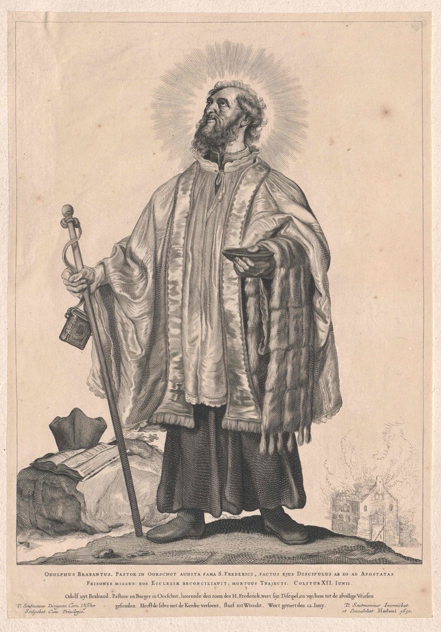 Saint Odulf of Utrecht door Artist Unknown