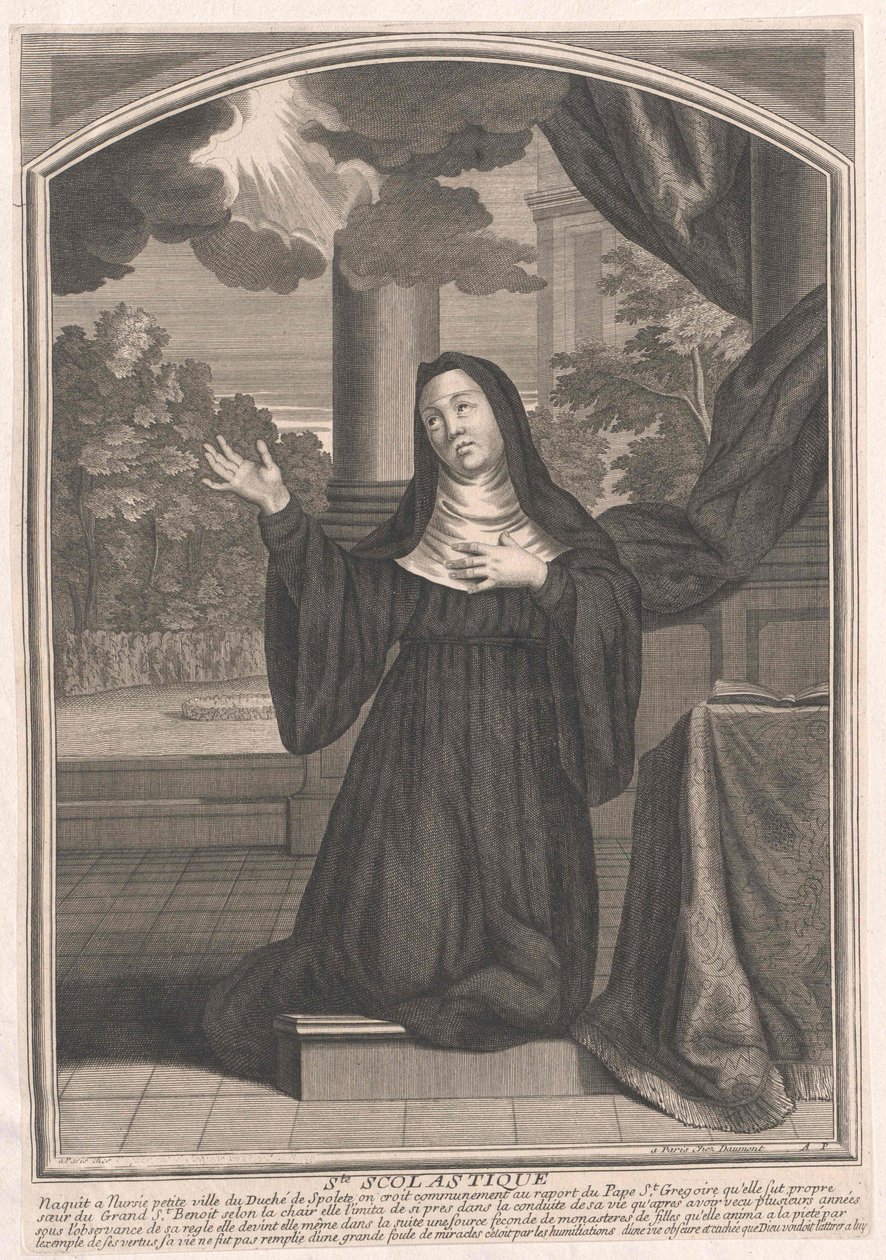 Sint Scholastica door Artist Unknown