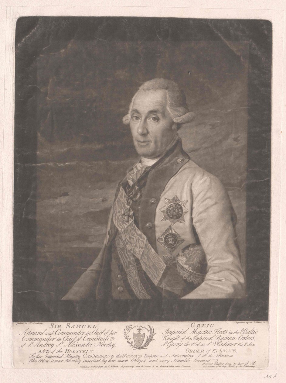 Sir Samuel Greig door Artist Unknown