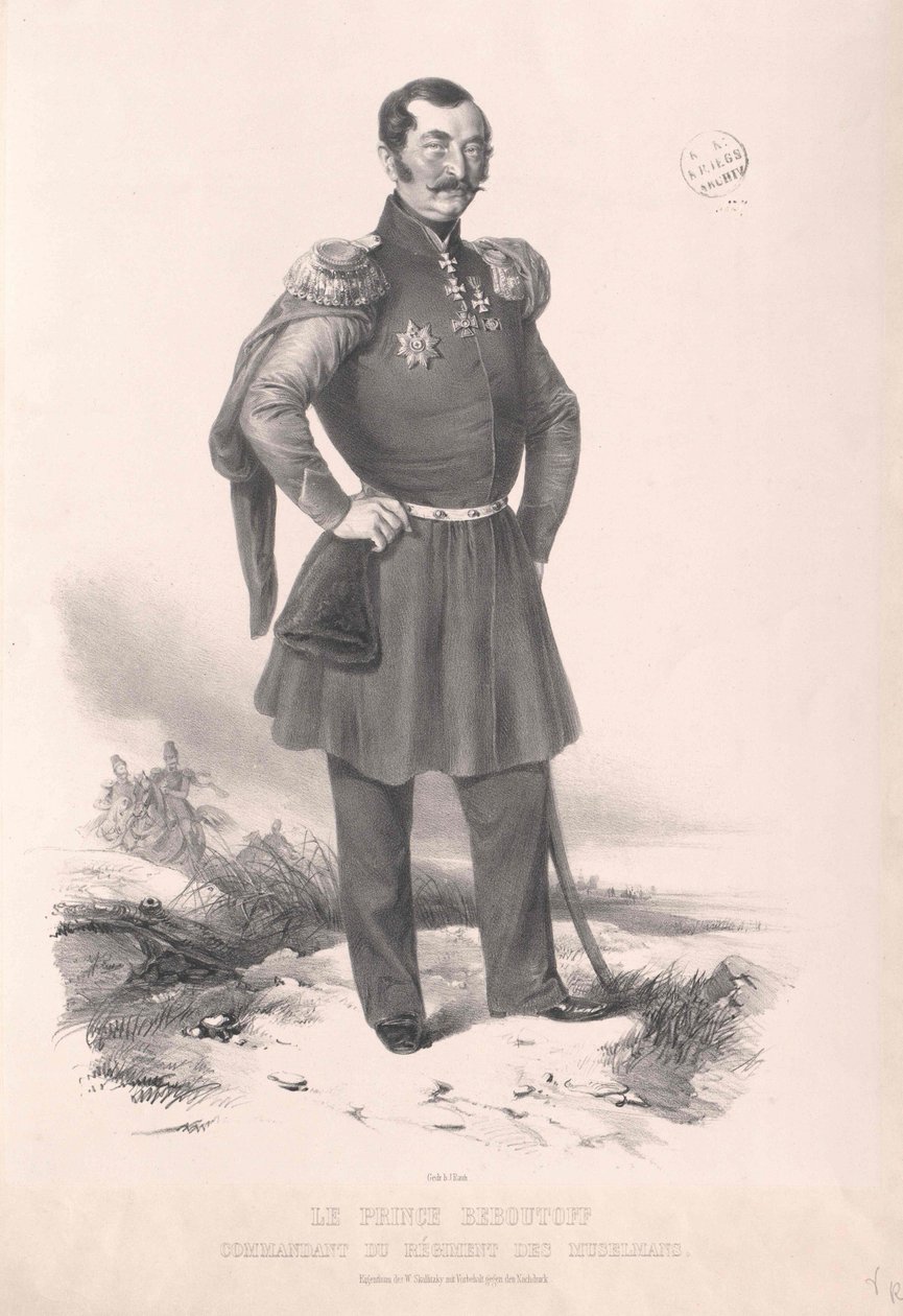 Vasilij Osipov graaf Bebutov door Artist Unknown