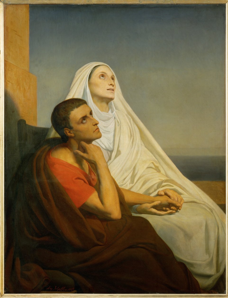 Sint Augustinus en zijn moeder, Sint Monica ... door Ary Scheffer