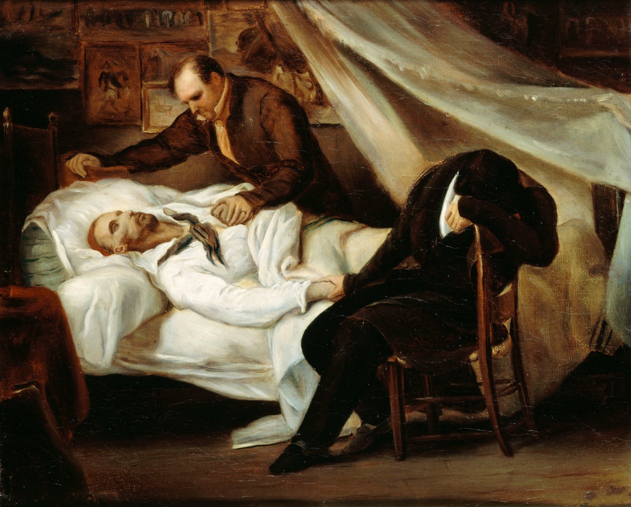 De dood van Théodore Géricault, 1824 door Ary Scheffer