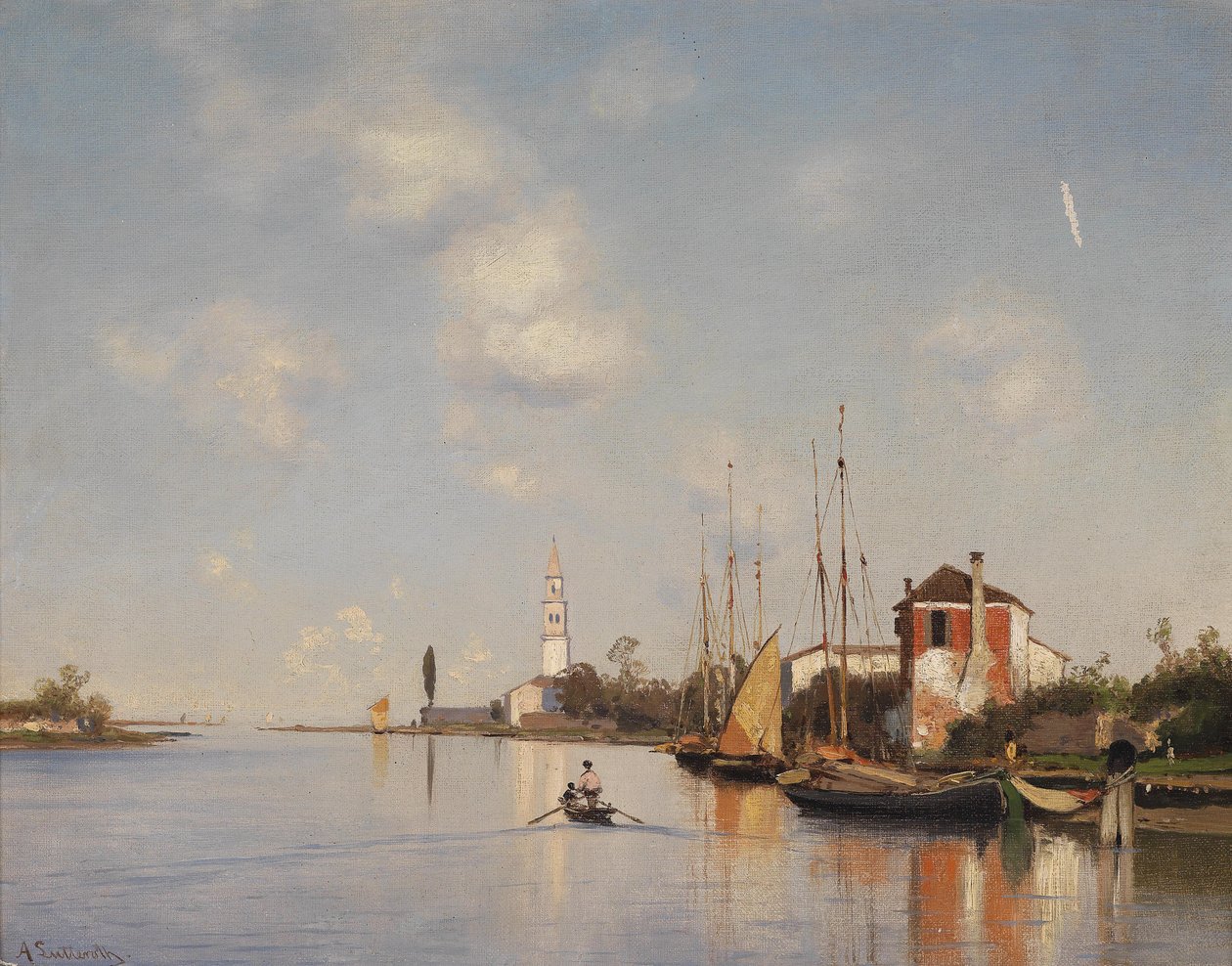 Ascan Lutteroth Mazzorbo bij Venedig door Ascan Lutteroth