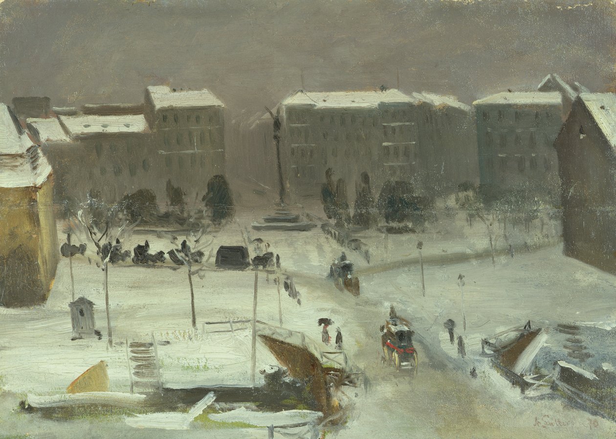 De Belle-Alliance Plein in Berlijn, 1870 door Ascan Lutteroth