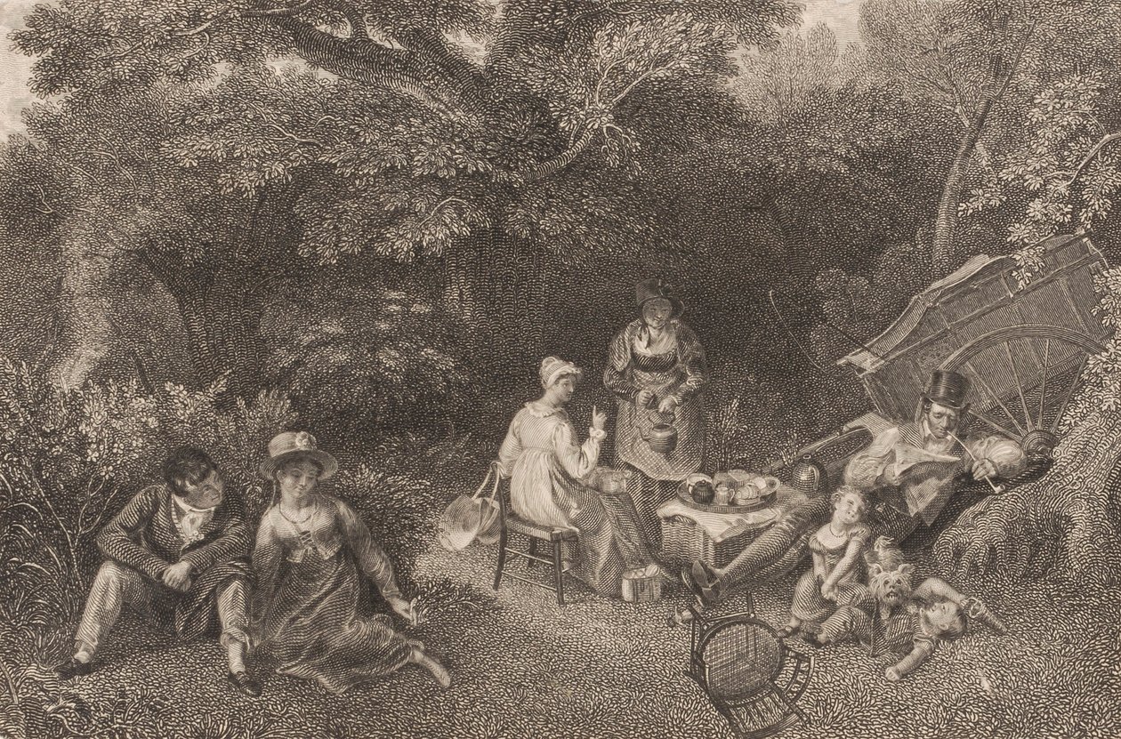 Zonder titel (picknick) door Asher B. Durand