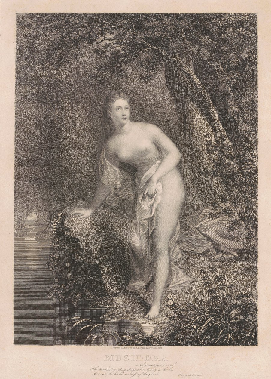 Musidora door Asher Brown Durand