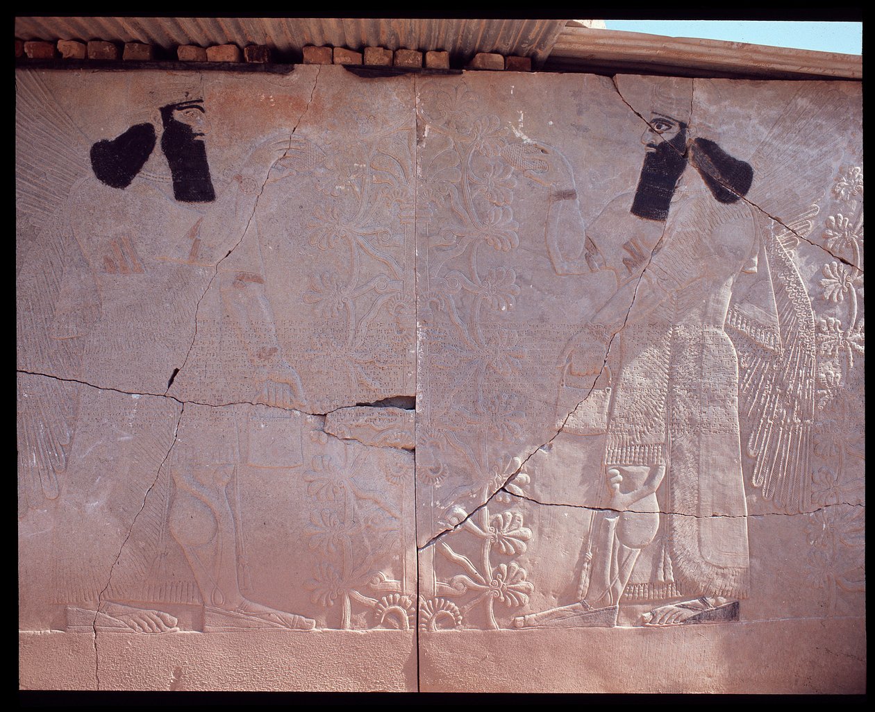 Zicht op een reliëf, 9e-7e eeuw v.Chr. door Assyrian