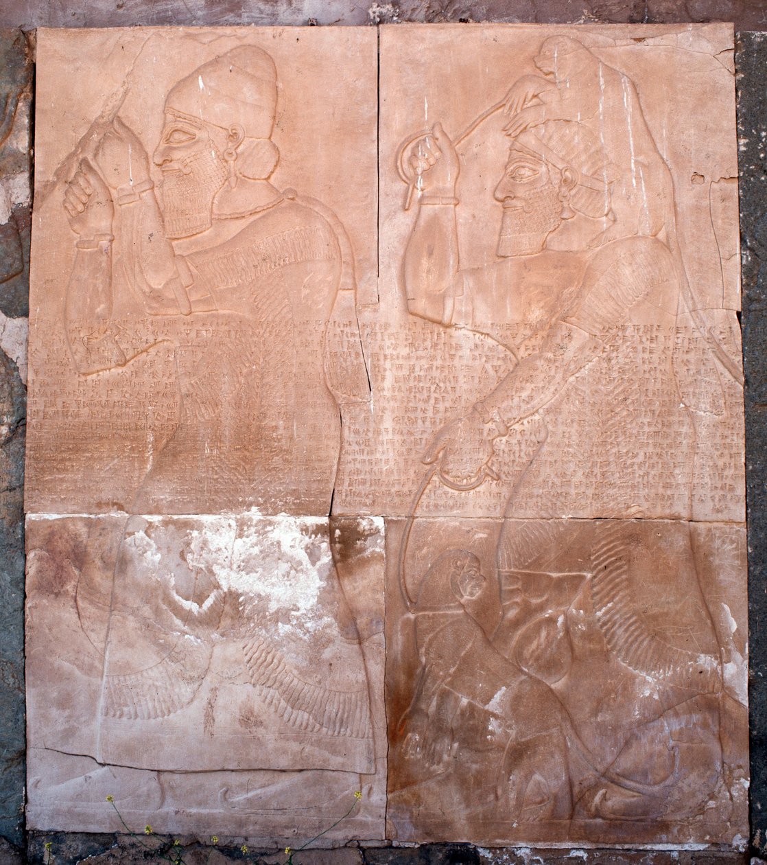 Zicht op een reliëf, 9e-7e eeuw v.Chr. door Assyrian