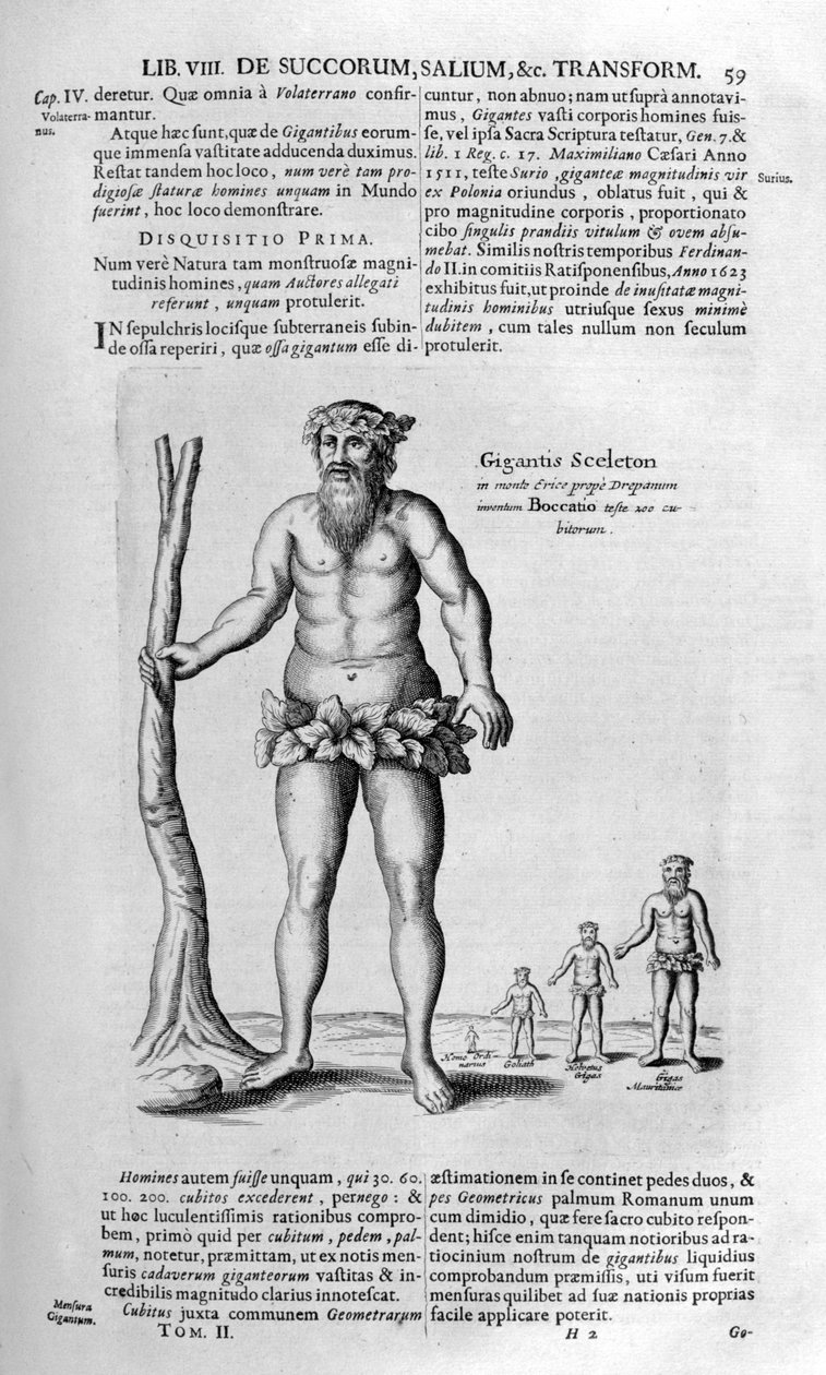 Antediluviaanse reuzen door Athanasius Kircher