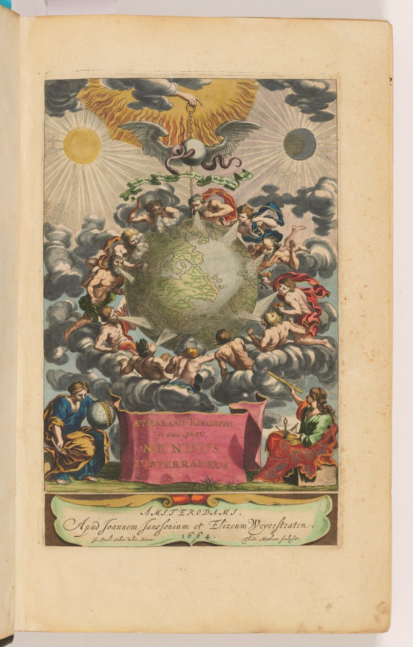 Titelpagina van Mundus Subterraneus door Athanasius Kircher