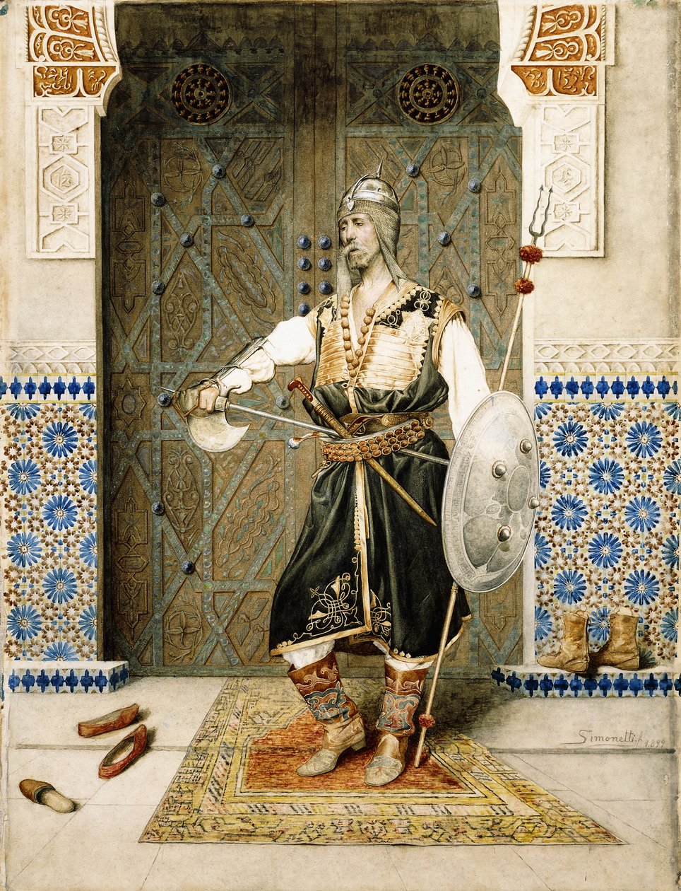 De haremwacht, 1899 door Attilio Simonetti