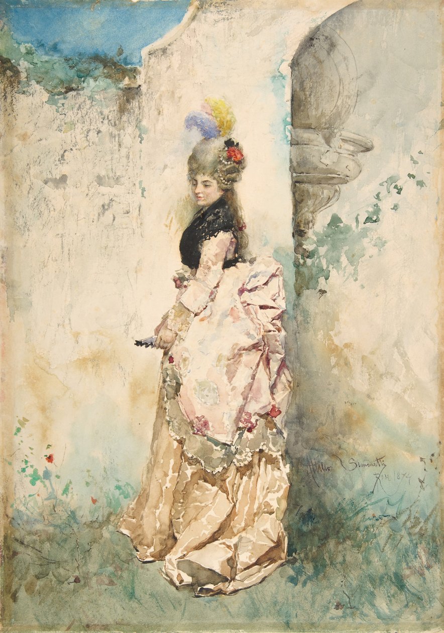 De ontmoeting, ca. 1863-1925 door Attilio Simonetti