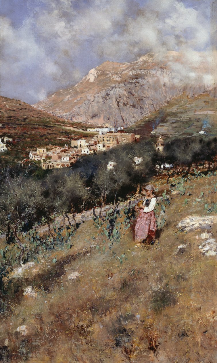 Uitzicht op Capri door Attillo Pratella