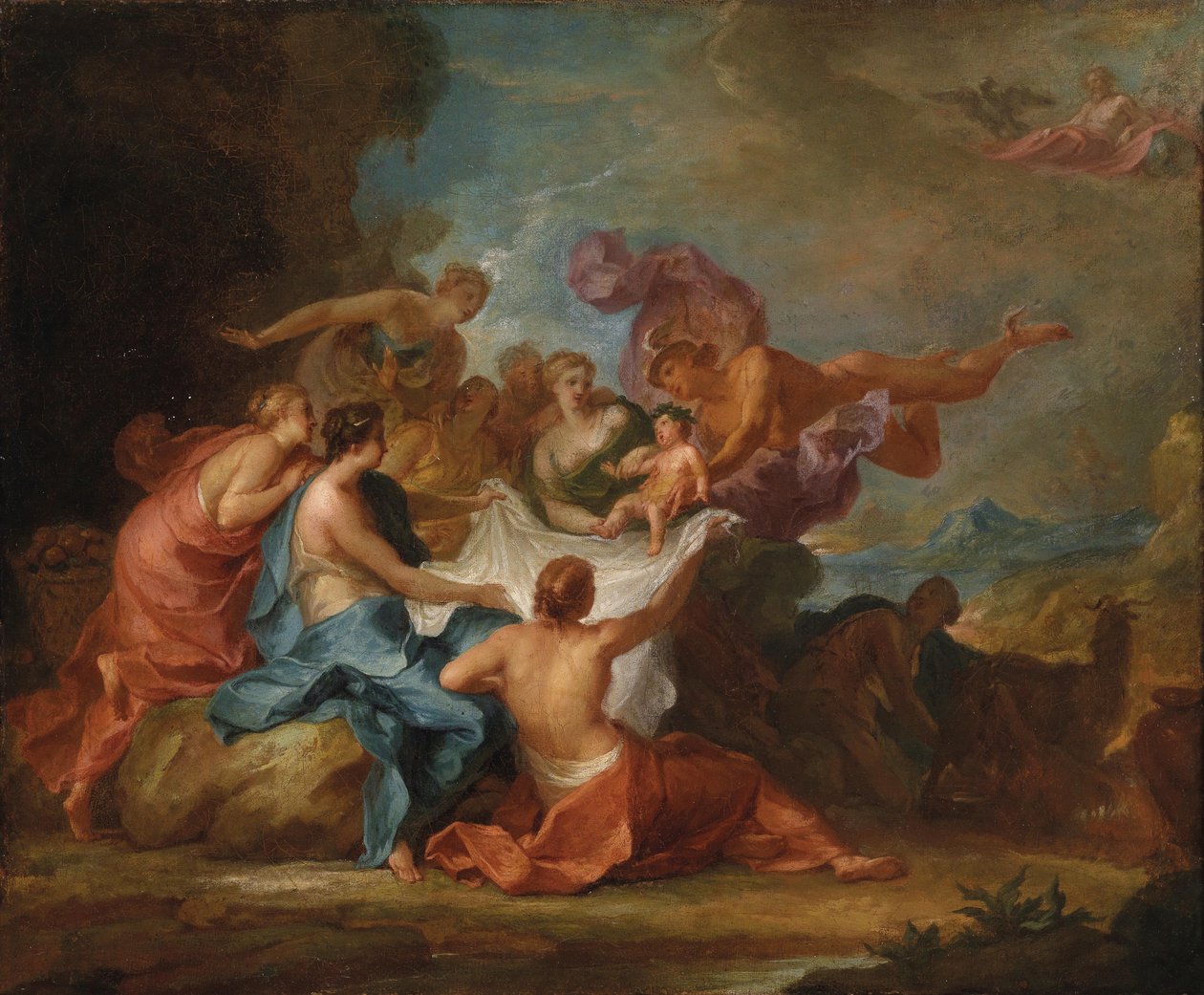 Allegorie op de opvoeding van de Jupiterjongen bij de nimfen van de berg Ida door Abraham Jansz. van Diepenbeeck