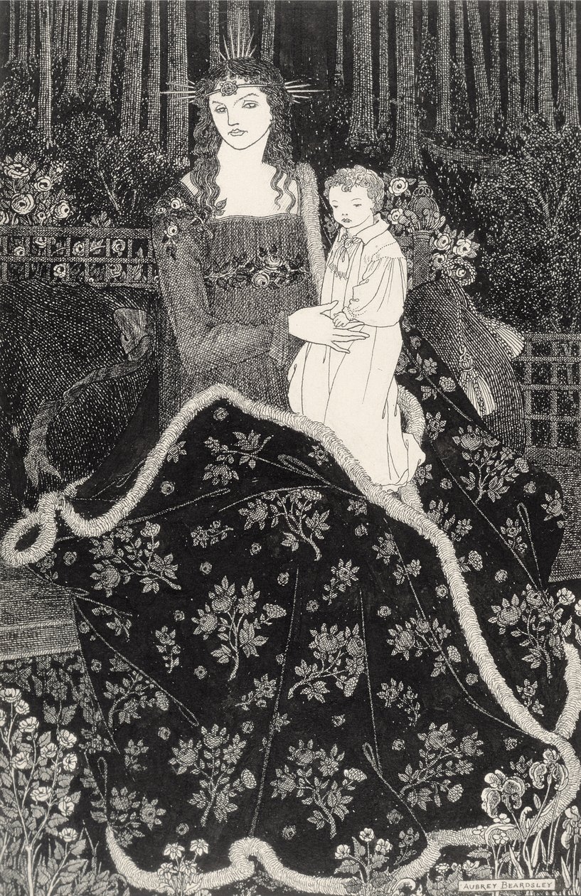 Een grote kerstkaart, 1895 door Aubrey Beardsley