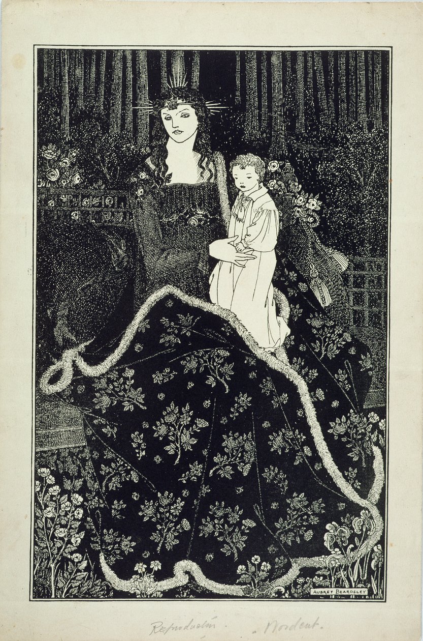 Een grote Kerstkaart, 1895 door Aubrey Beardsley