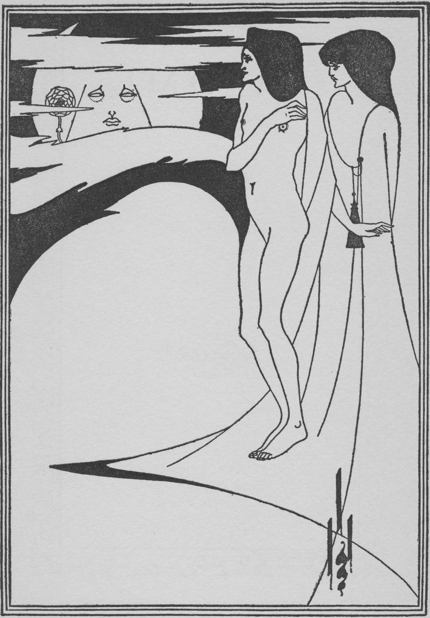 Vrouw in de maan, 1896 door Aubrey Beardsley