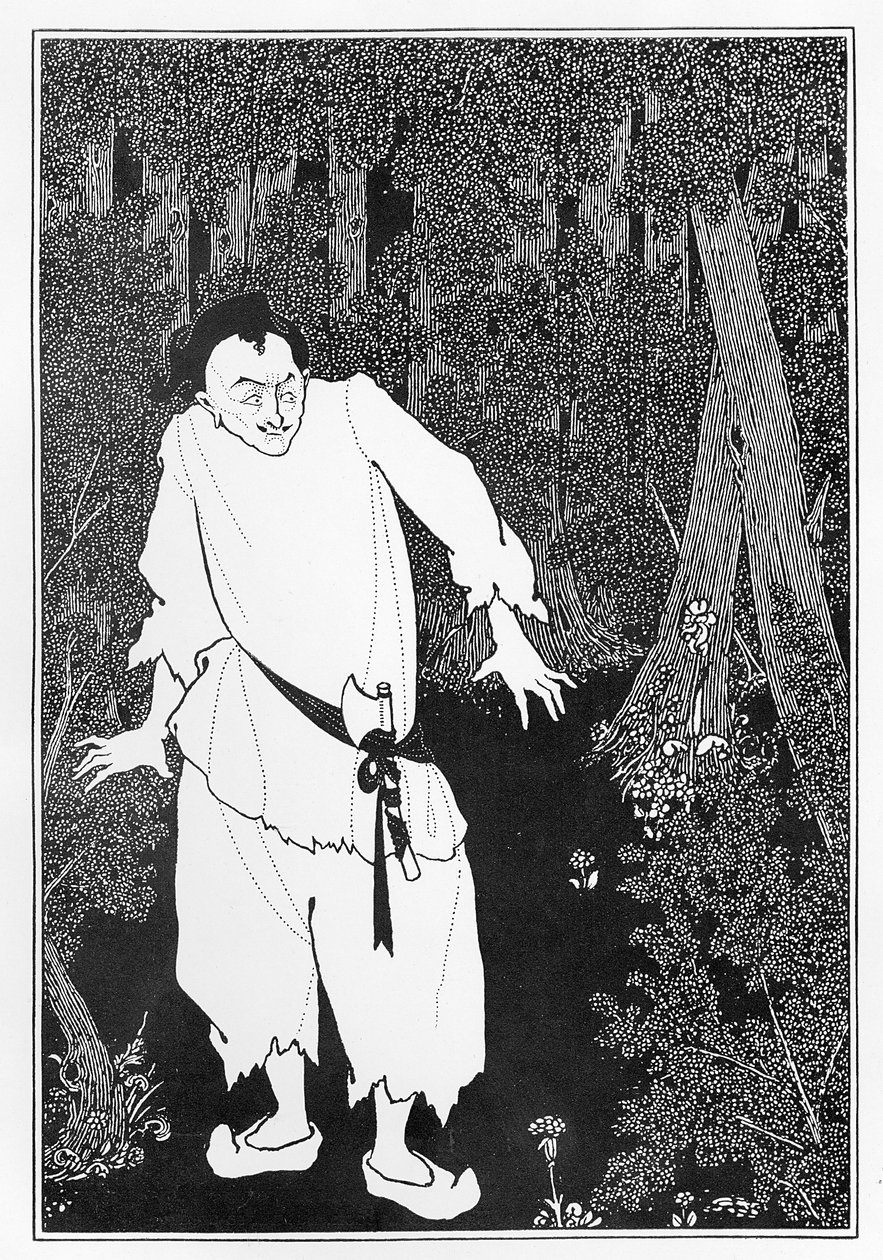 Ali Baba in het bos door Aubrey Beardsley