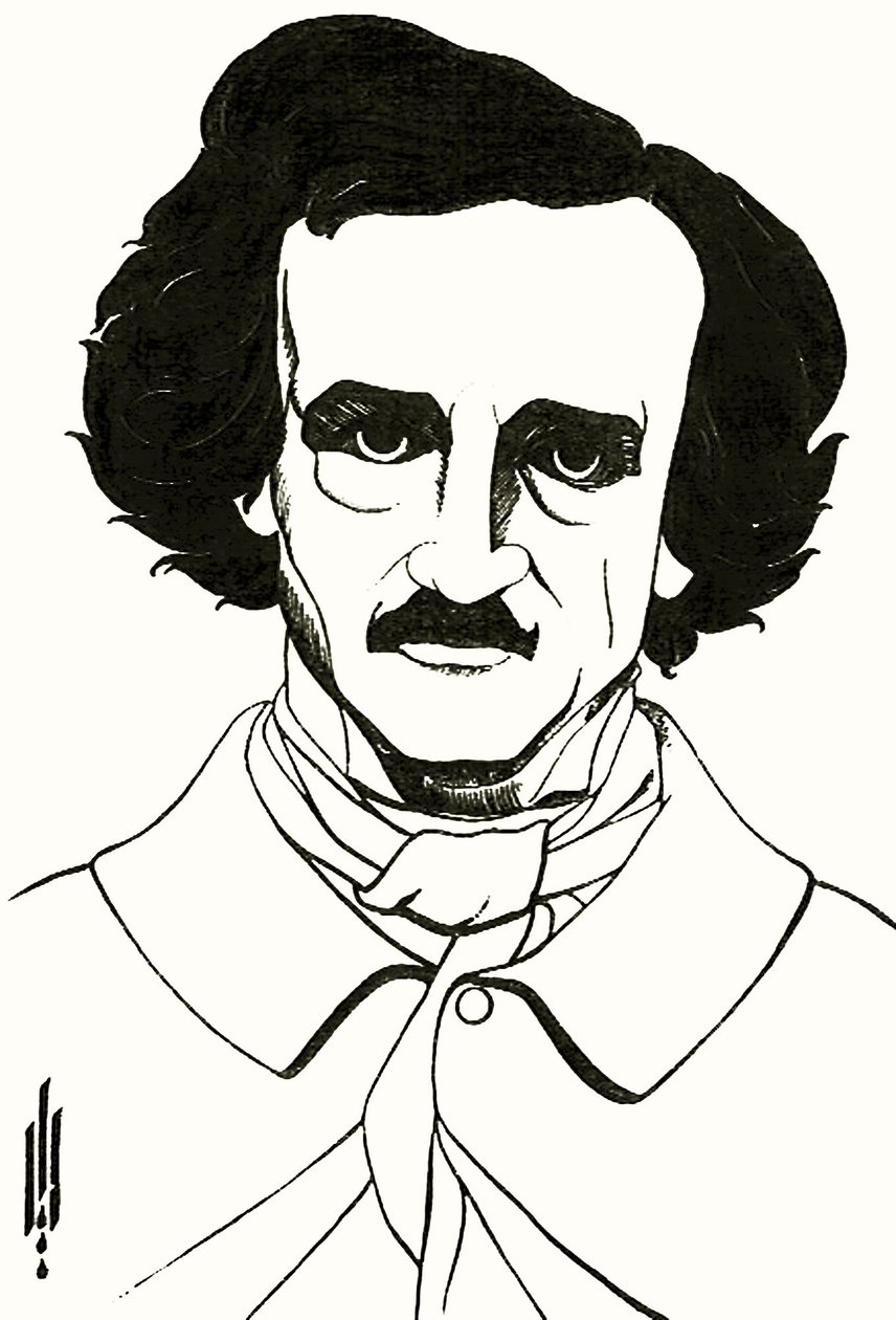 Portret van Edgar Allan Poe, 1894 door Aubrey Beardsley