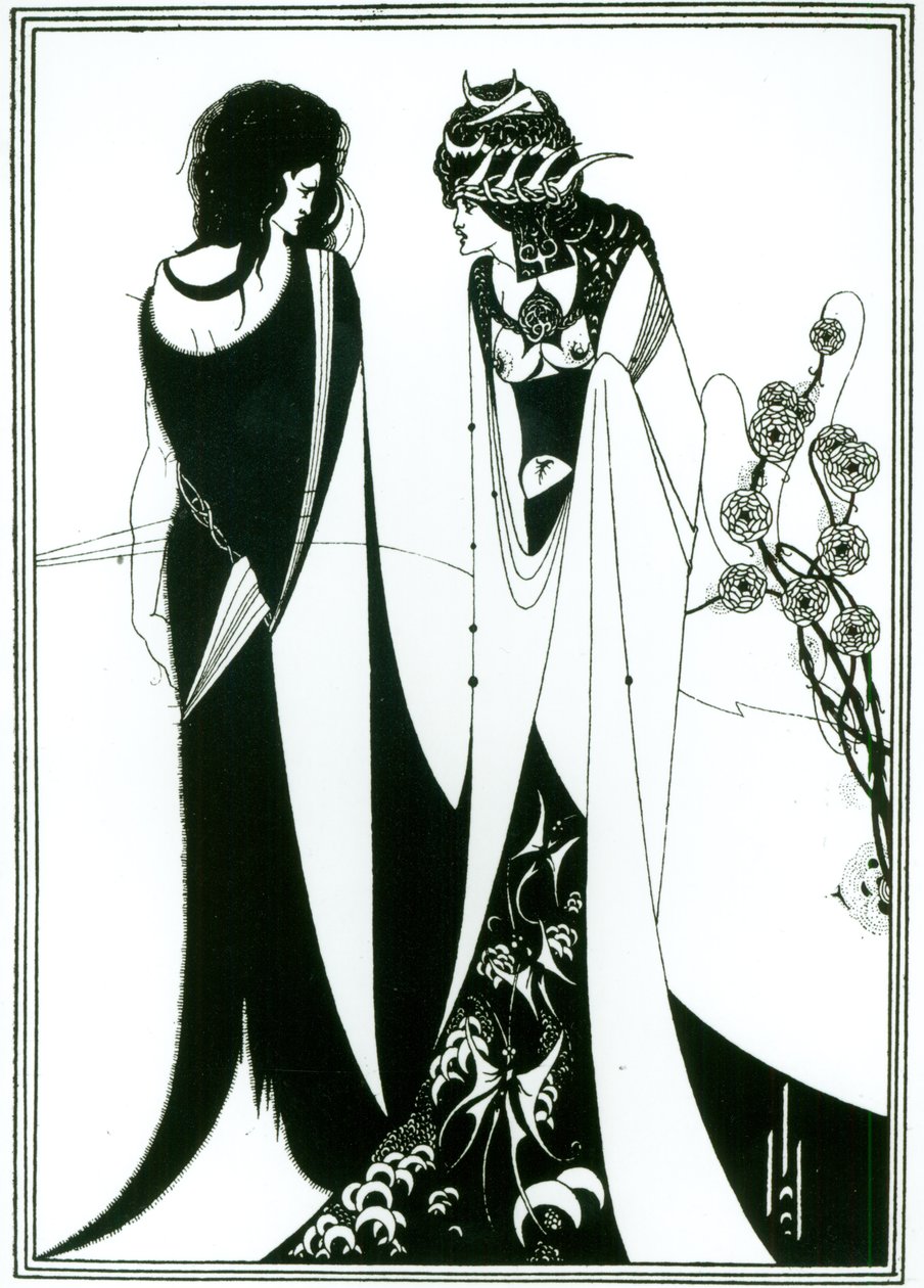 Salome met haar moeder, Herodias door Aubrey Beardsley