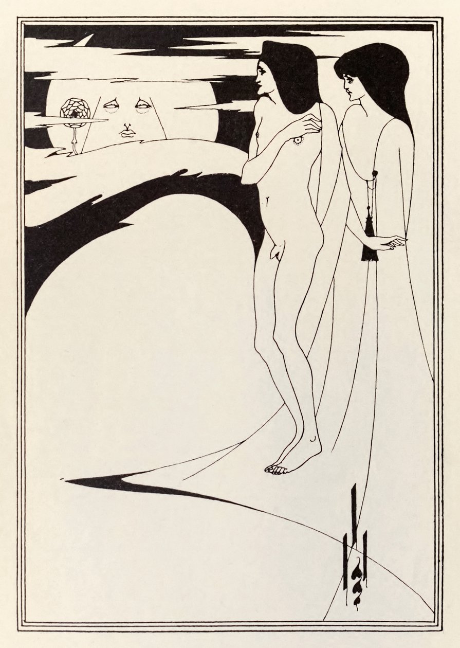De Vrouw en de Maan door Aubrey Beardsley