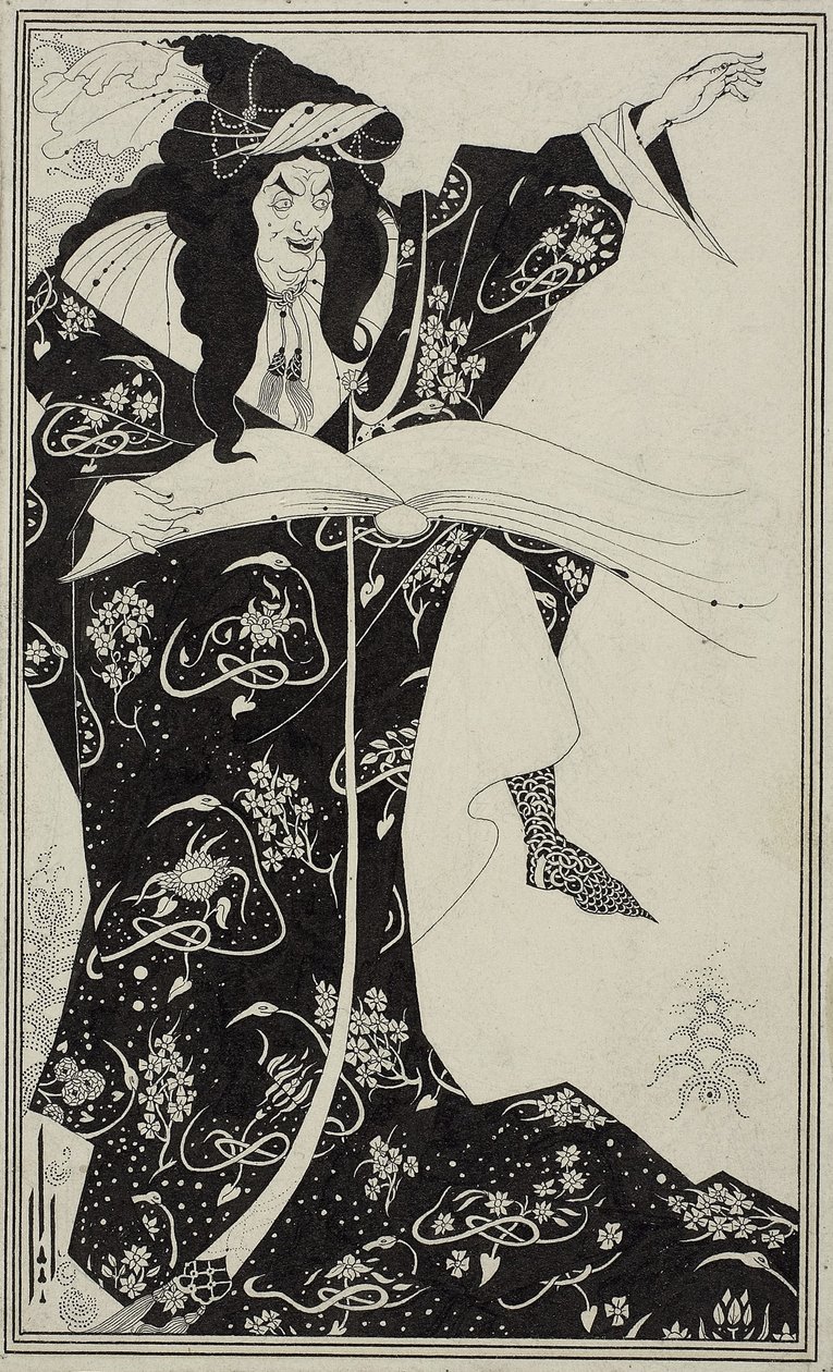 Virgilius de tovenaar, c.1893 door Aubrey Beardsley
