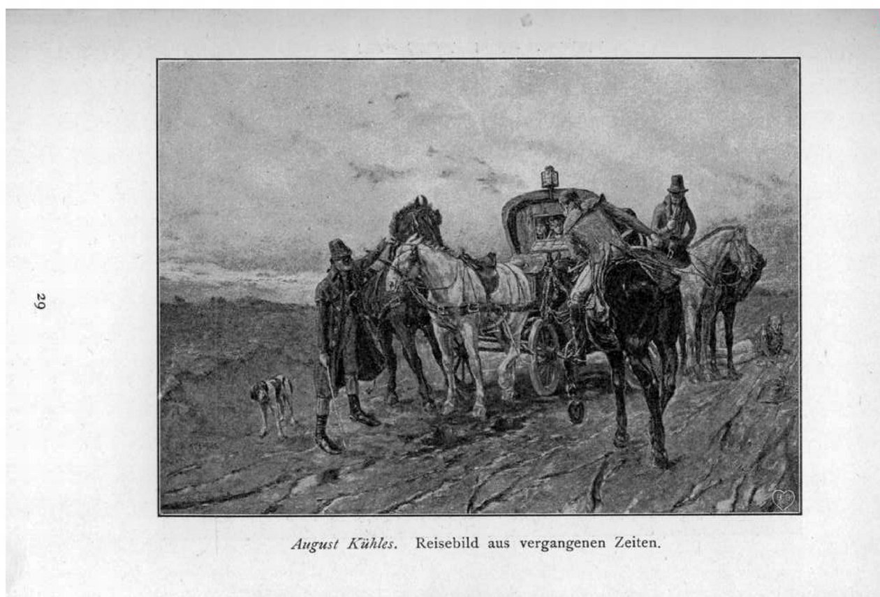 Reisbeeld uit vervlogen tijden door August Kühles