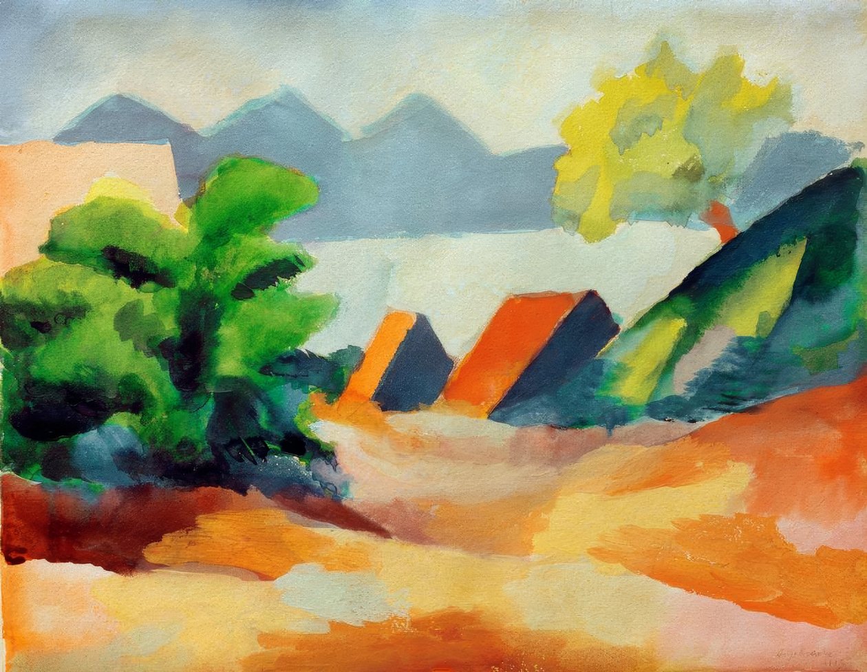 Aan het Thunermeer I door August Macke
