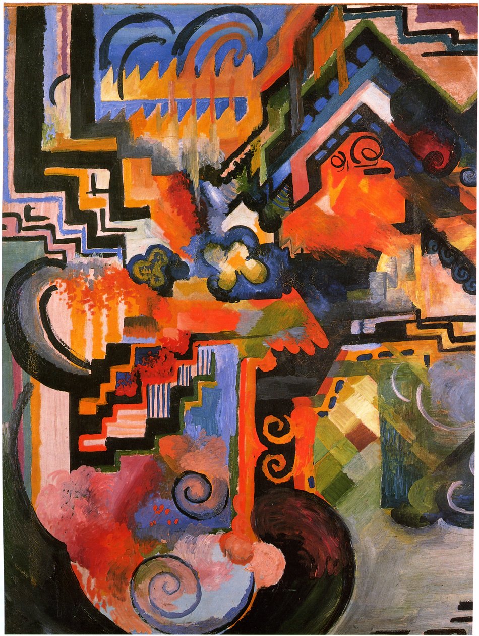 Kleurrijke Compositie door August Macke