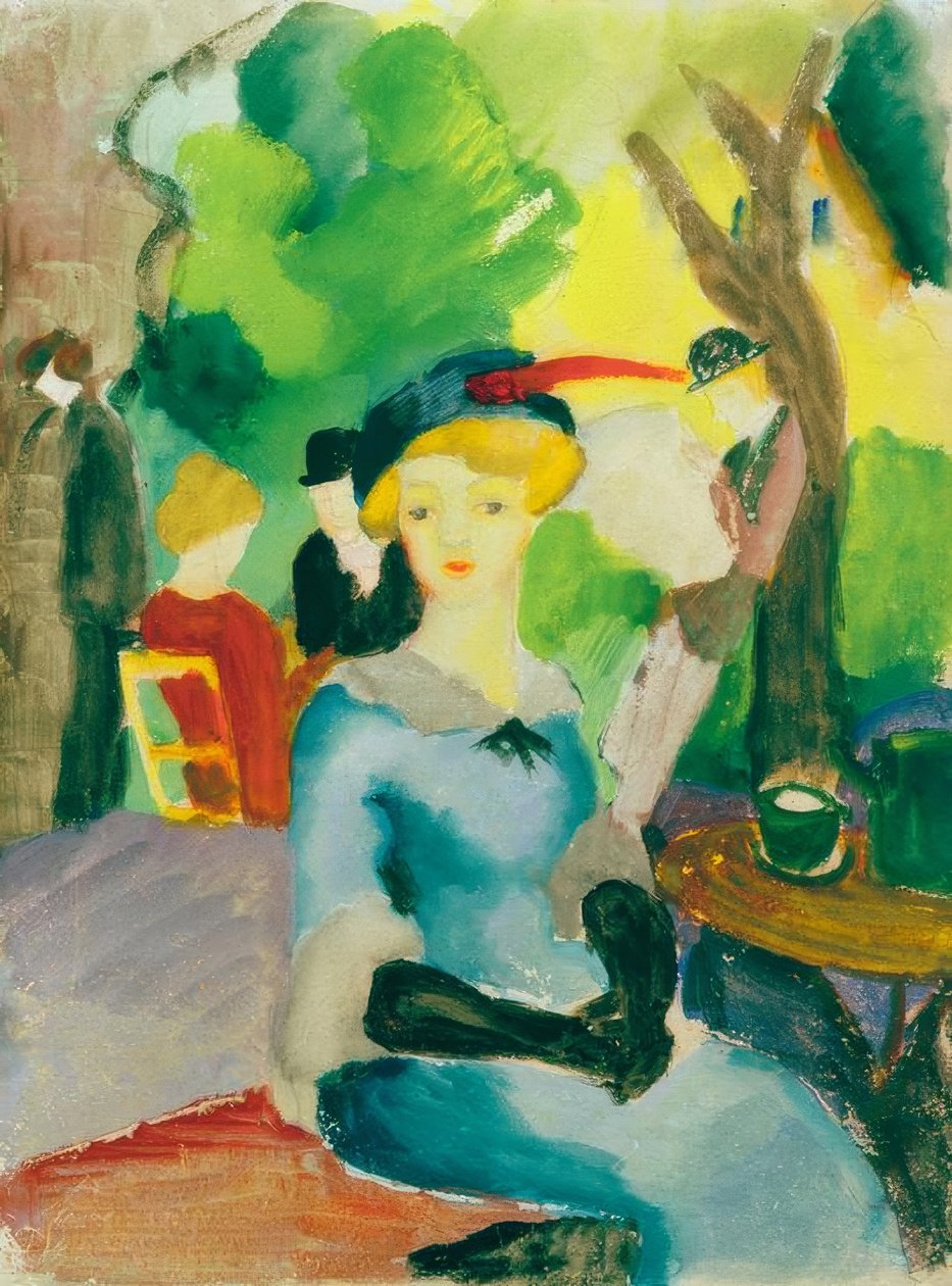 Figuren in het park door August Macke