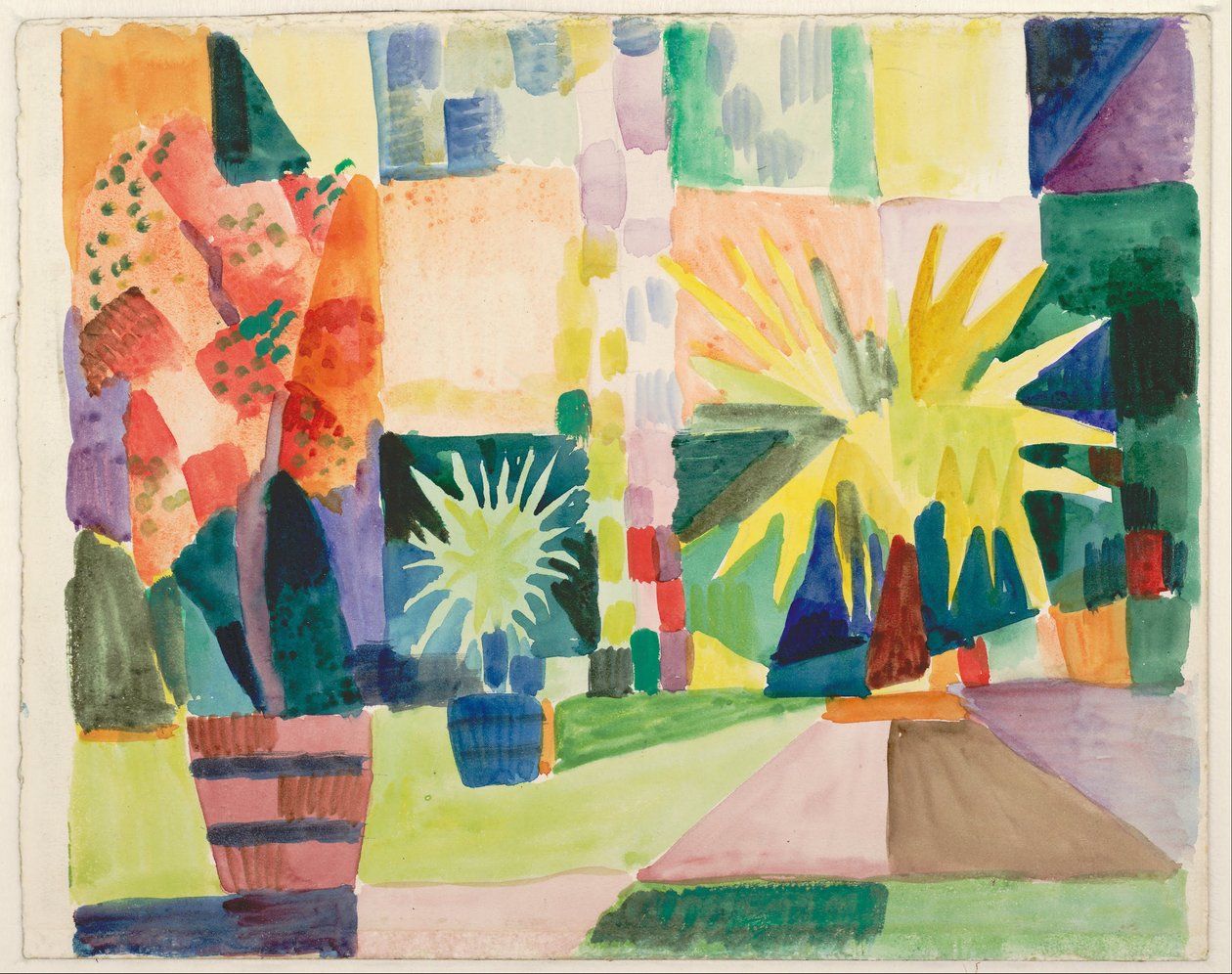 Tuin bij de Thunersee door August Macke