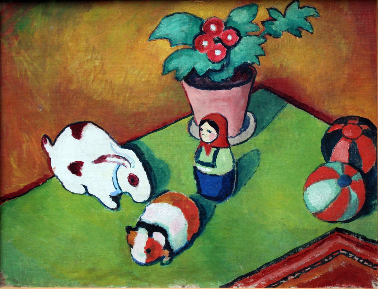 Speelgoed van kleine Walter door August Macke