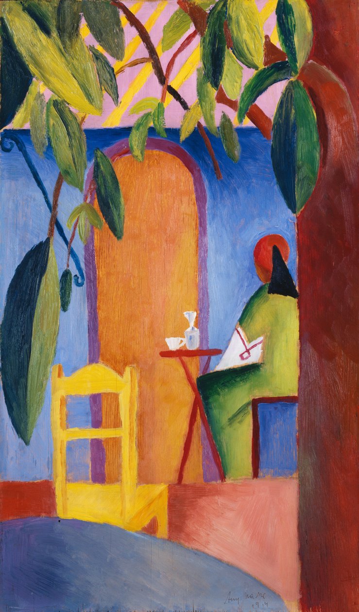 Turks café door August Macke