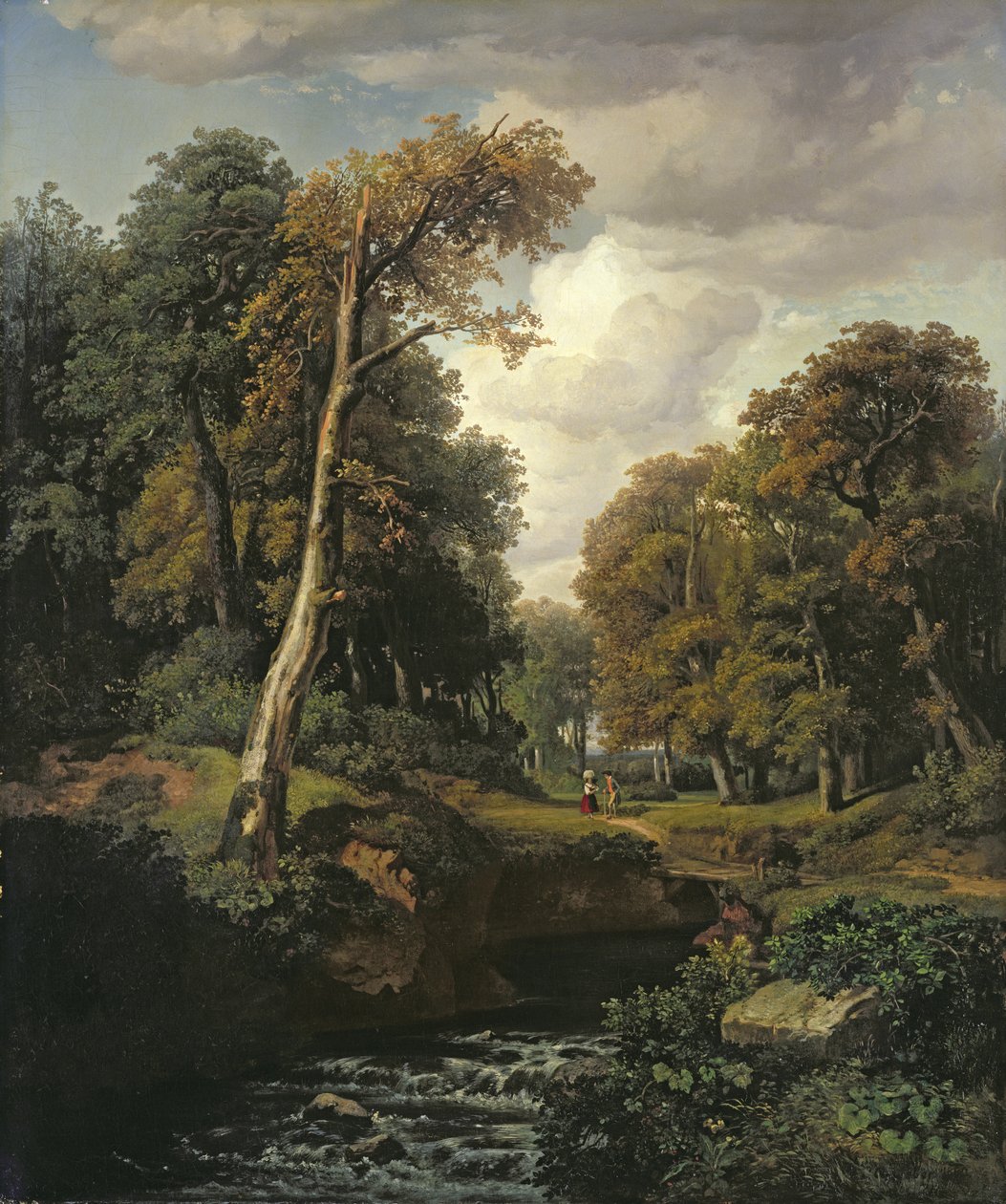 Landschap, 1850 door August Weber