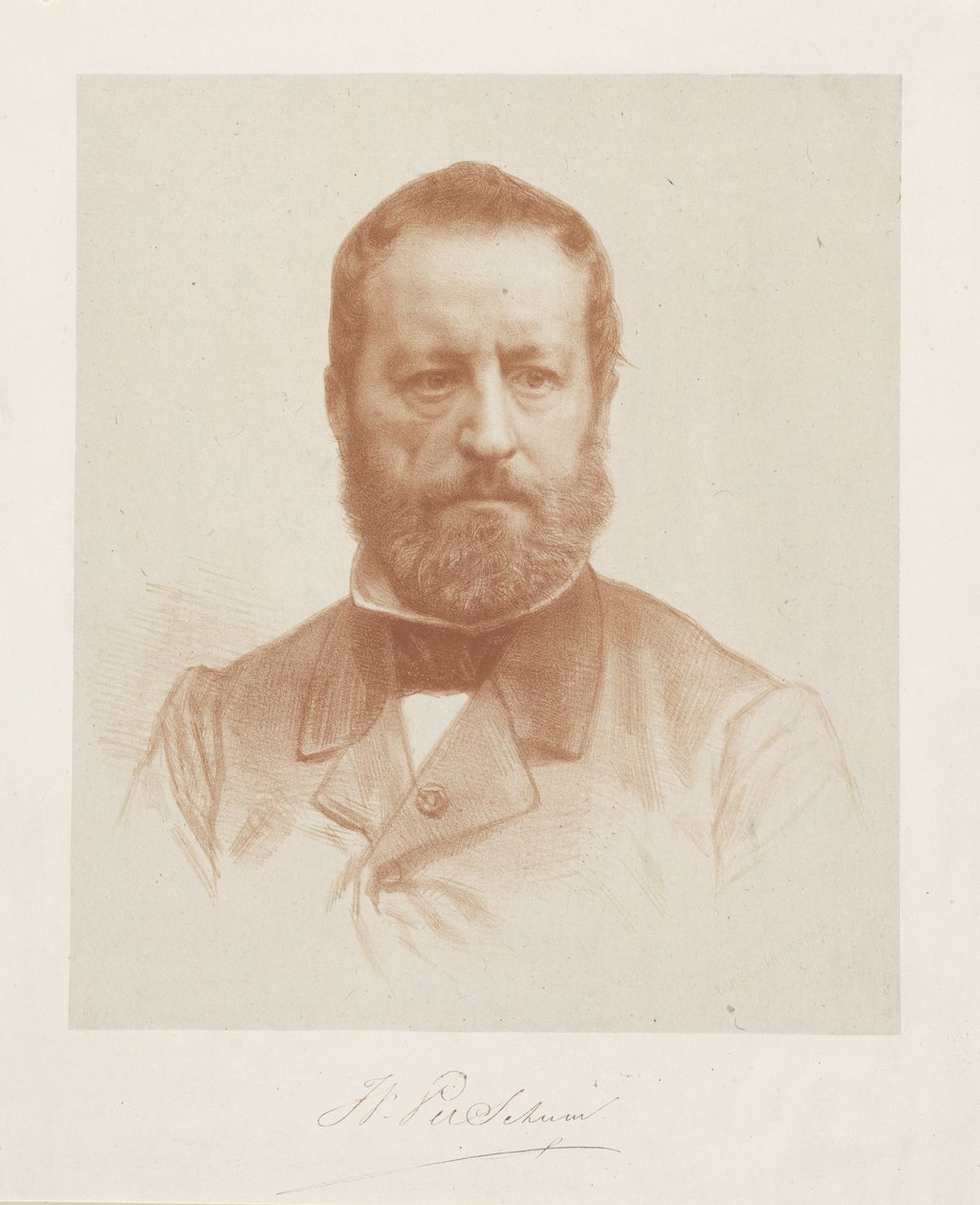 Portret van kunstenaar Wouter Verschuur door August Allebe