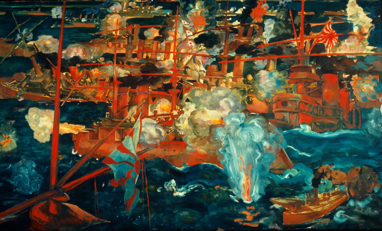 Russisch-Japanse Zeeslag, ca. 1918 door August Deusser